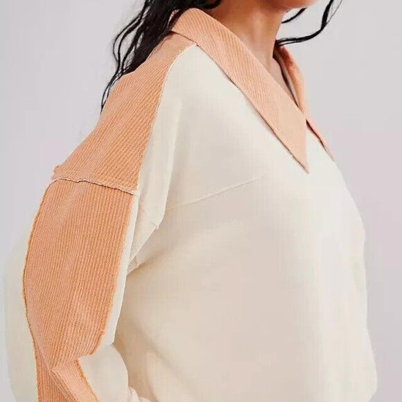 Free People Madeleine Sweatshirt Pullover Top Oversized Slouchy XS New 270984 - Picture 2 of 8